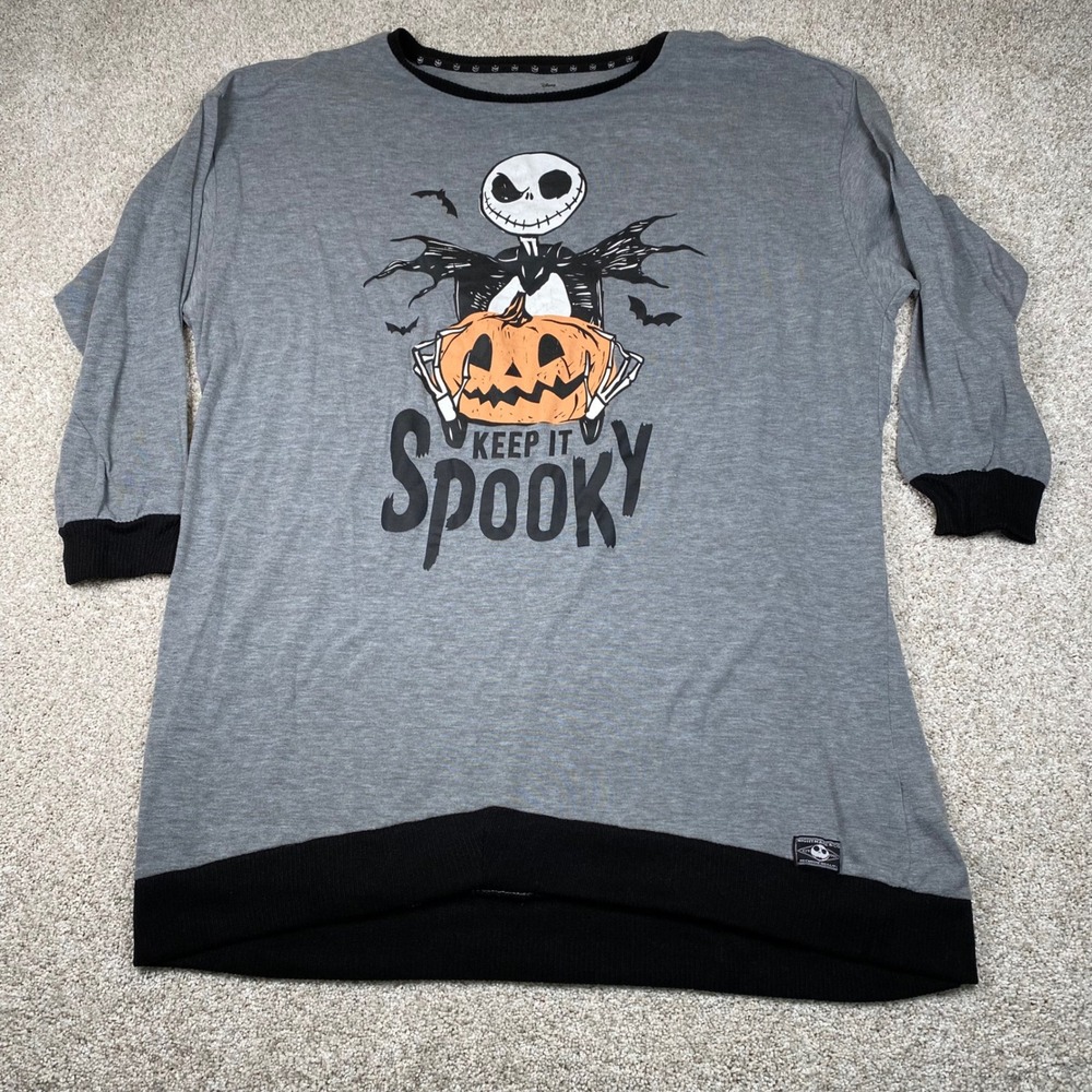 Disney Nightmare Before Christmas Jack Skellington Pajama Sleepwear Shirt 2X